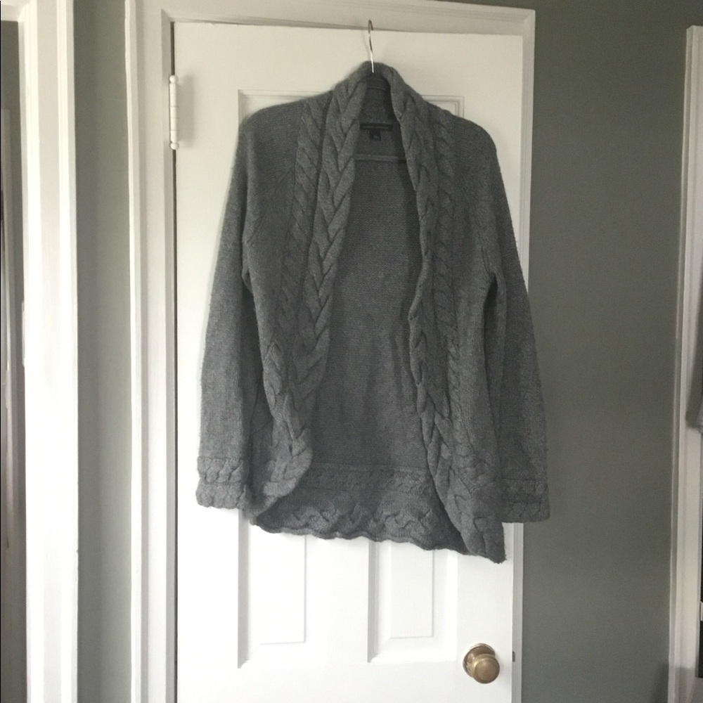 Banana Republic Grey Open Knit Sweater